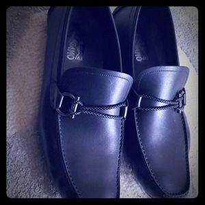 Ferragamo Black Leather Loafers